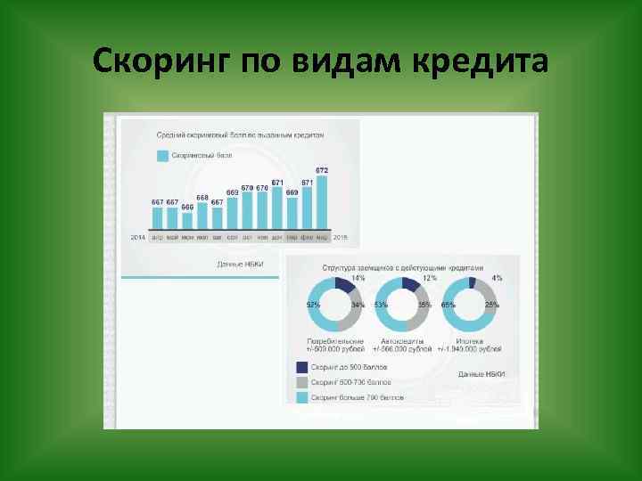 Скоринг по видам кредита 