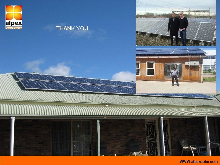 THANK YOU WWW. alpexsolar. com 