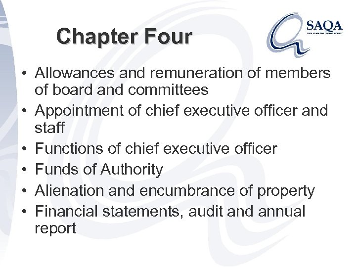 Chapter Four • Allowances and remuneration of members of board and committees • Appointment