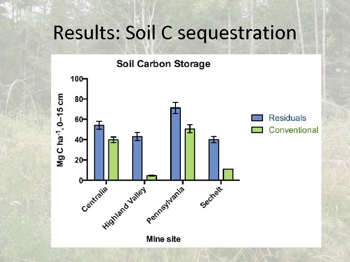 Results: Soil C sequestration 