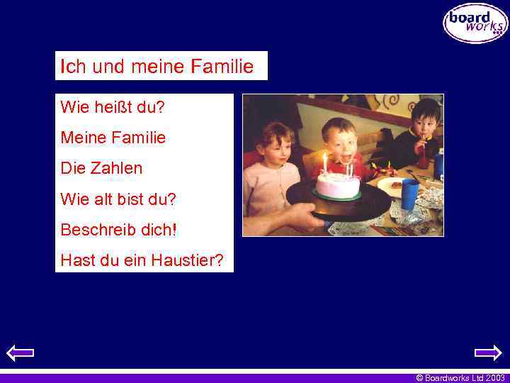 Ich und meine Familie Wie heißt du? Meine Familie Die Zahlen Wie alt bist