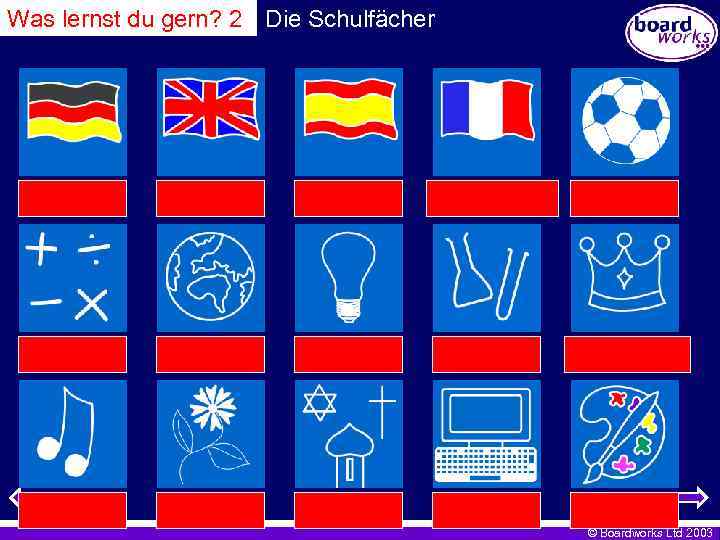 Was lernst du gern? 2 Die Schulfächer Deutsch Englisch Spanisch Französisch Mathe Erdkunde Physik