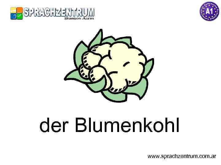 der Blumenkohl www. sprachzentrum. com. ar 