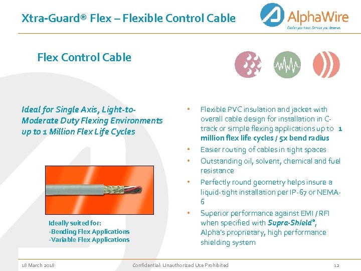 Xtra-Guard® Flex – Flexible Control Cable Flex Control Cable Ideal for Single Axis, Light-to.