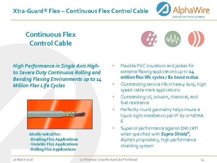 Xtra-Guard® Flex – Continuous Flex Control Cable High Performance in Single Axis Highto Severe