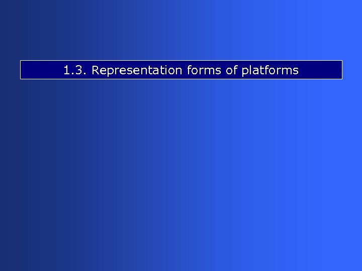 1. 3. Representation forms of platforms 
