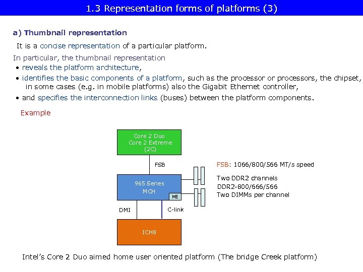 1. 3 Representation forms of platforms (3) a) Thumbnail representation It is a concise