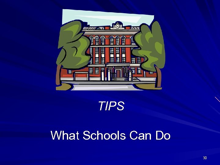 TIPS What Schools Can Do 30 
