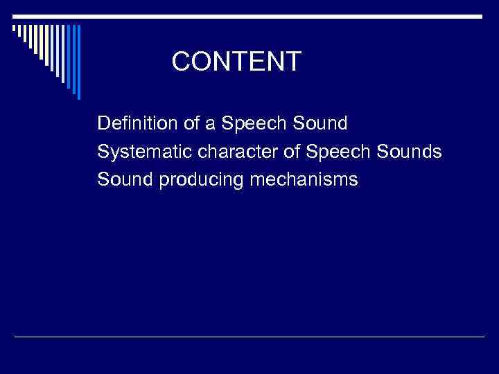 speech sound meaning and definition