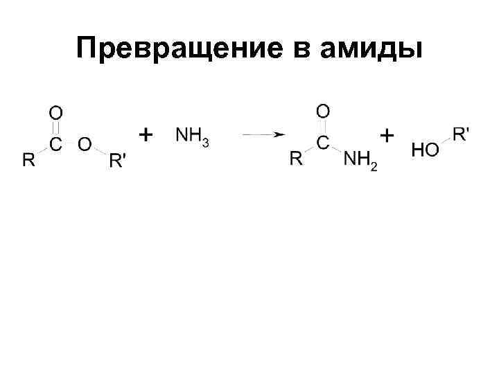 Превращение в амиды 