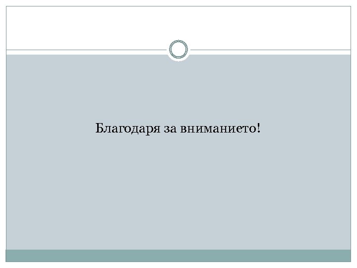 Благодаря за вниманието! 