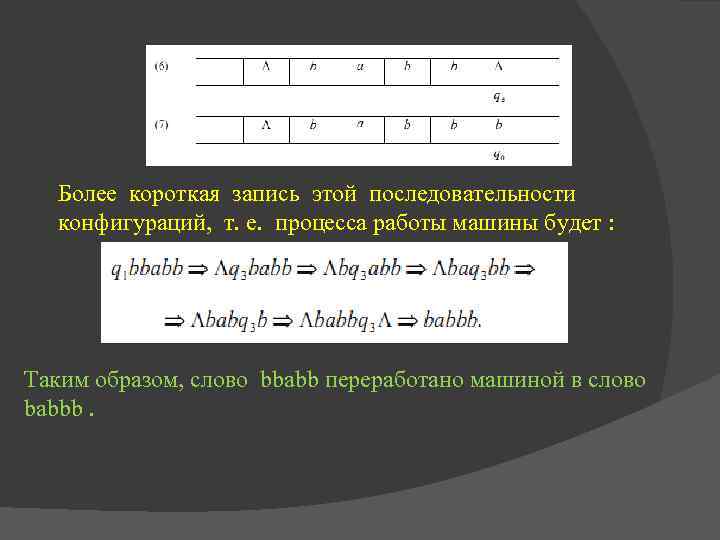 Короткие записи. Последовательность конфигураций. Записывается коротко. Короткая запись ptln3+.