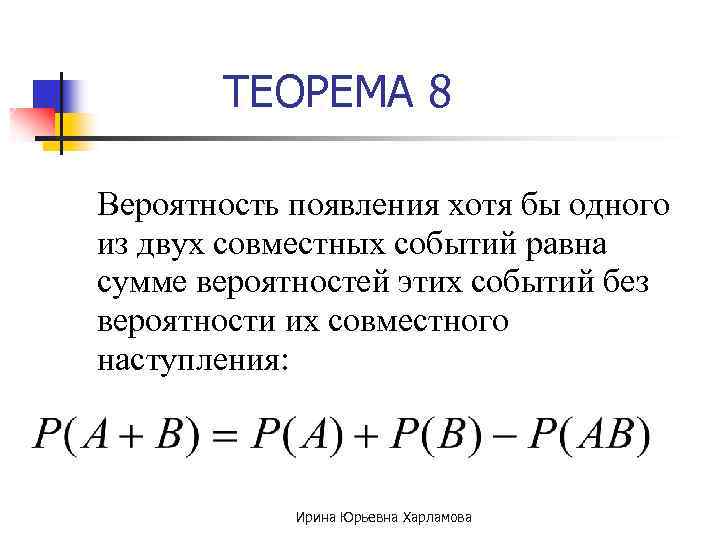 Вероятность появления события