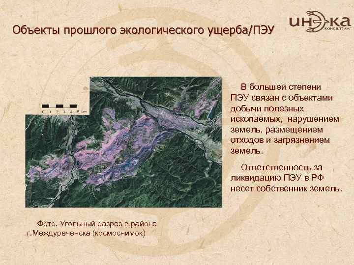 Объекты прошлого экологического ущерба/ПЭУ В большей степени ПЭУ связан с объектами добычи полезных ископаемых,