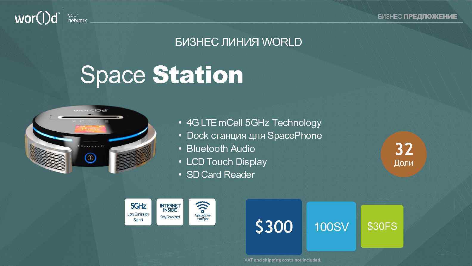your network БИЗНЕС ПРЕДЛОЖЕНИЕ БИЗНЕС ЛИНИЯ WORLD Space Station • • • 5 GHz