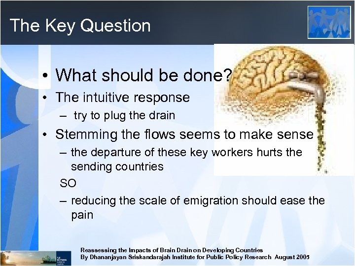 The Key Question • What should be done? • The intuitive response – try