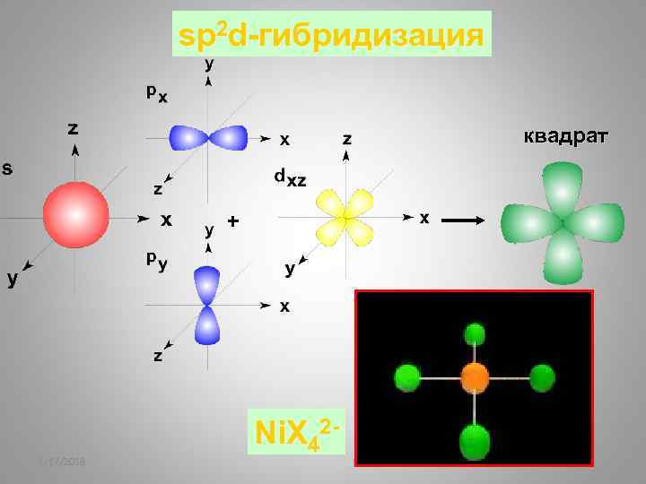 sp 2 d-гибридизация квадрат + 2/17/2018 Ni. X 42 - 