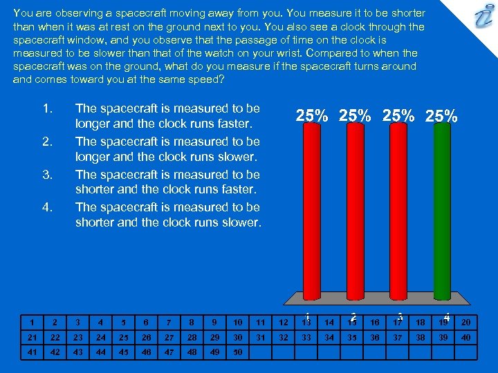 You are observing a spacecraft moving away from you. You measure it to be