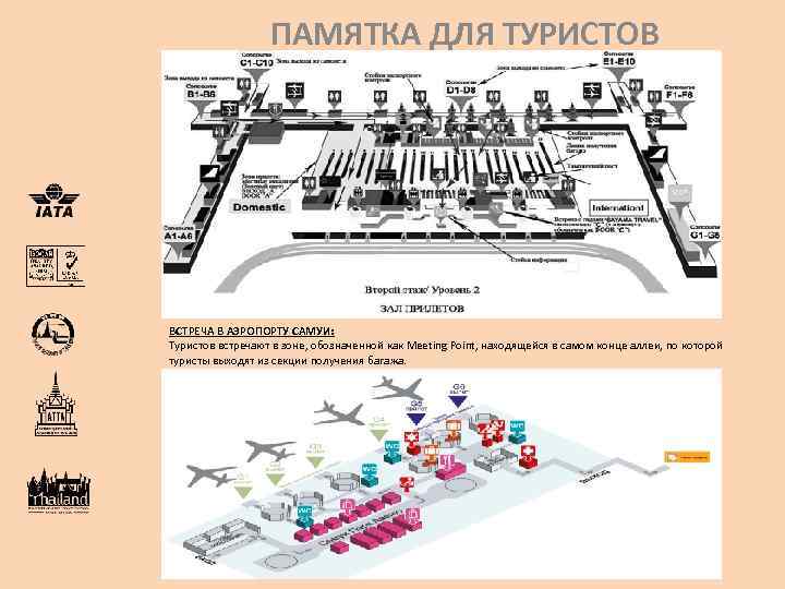 ПАМЯТКА ДЛЯ ТУРИСТОВ ВСТРЕЧА В АЭРОПОРТУ САМУИ: Туристов встречают в зоне, обозначенной как Meeting