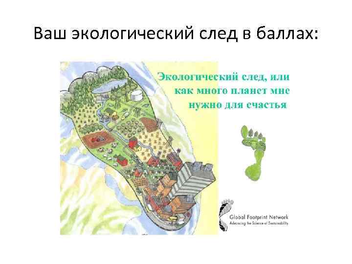 Ваш экологический след в баллах: 