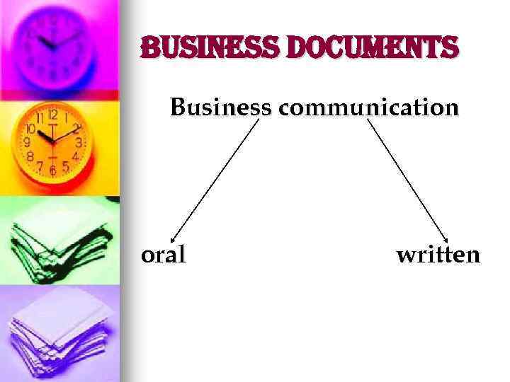 Business Documents Business communication oral written 