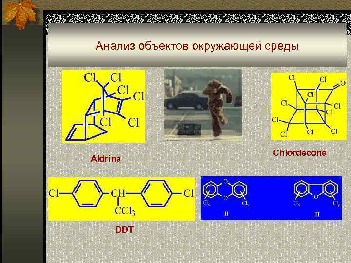 Анализ объектов окружающей среды Aldrine DDT Chlordecone 