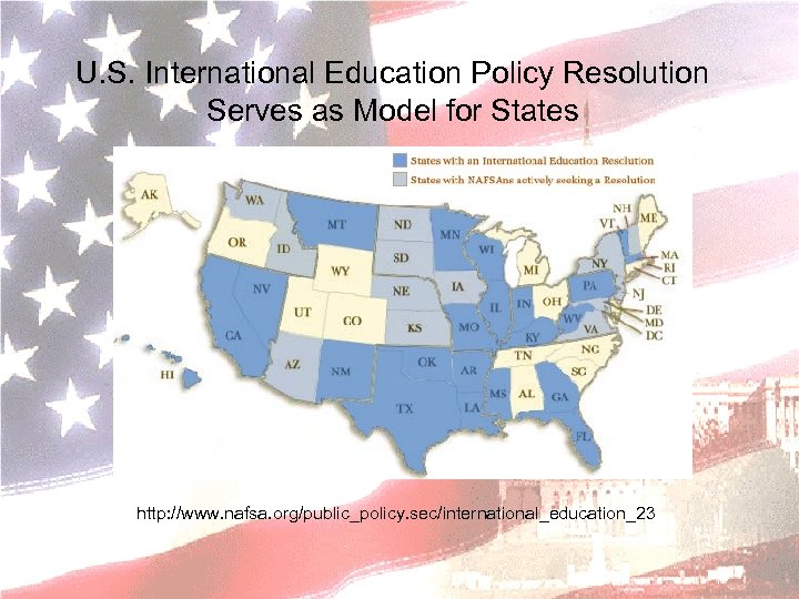 U. S. International Education Policy Resolution Serves as Model for States http: //www. nafsa.