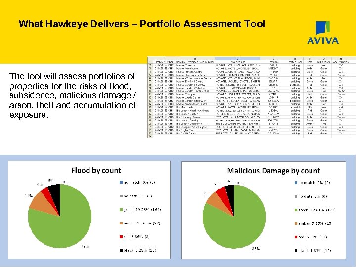 What Hawkeye Delivers – Portfolio Assessment Tool The tool will assess portfolios of properties