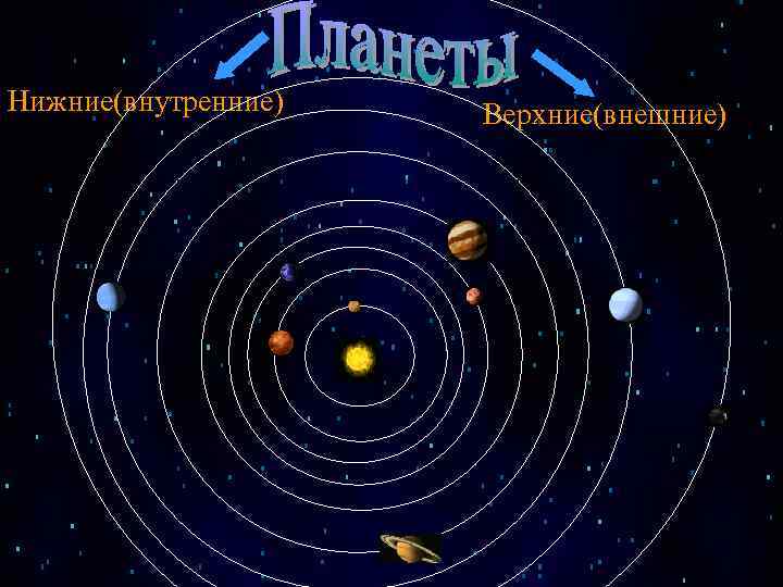 Нижние(внутренние) Верхние(внешние) 