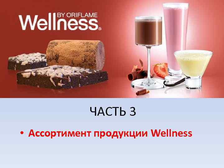 ЧАСТЬ 3 • Ассортимент продукции Wellness 