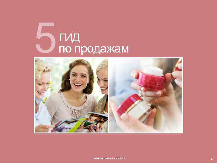 5 ГИД по продажам © Oriflame Cosmetics SA 2015 57 