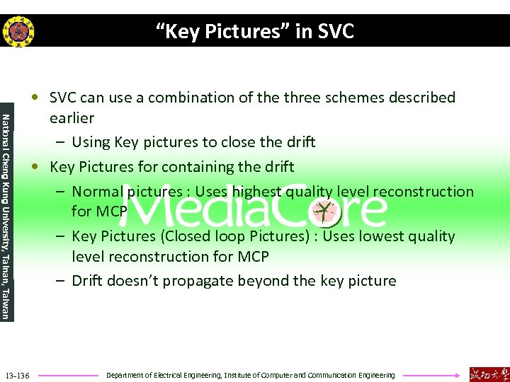 “Key Pictures” in SVC National Cheng Kung University, Tainan, Taiwan 13 -136 • SVC
