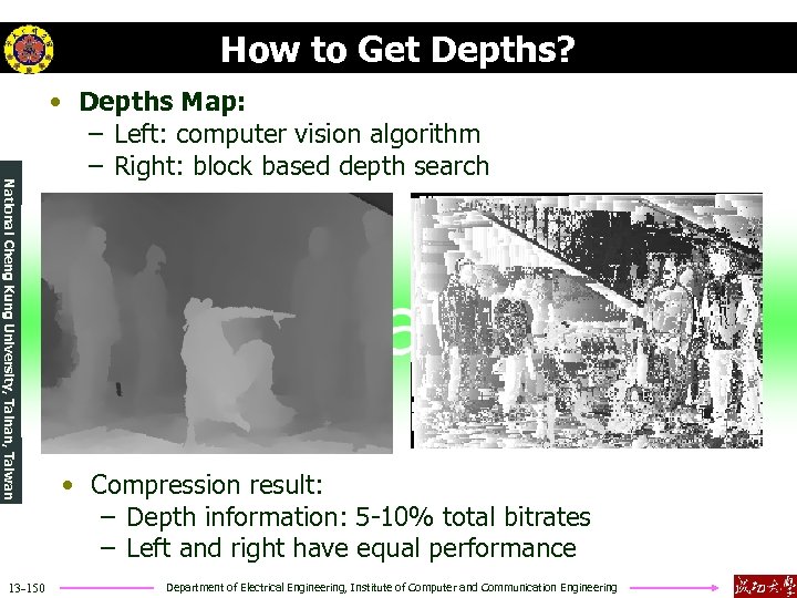 How to Get Depths? National Cheng Kung University, Tainan, Taiwan 13 -150 • Depths