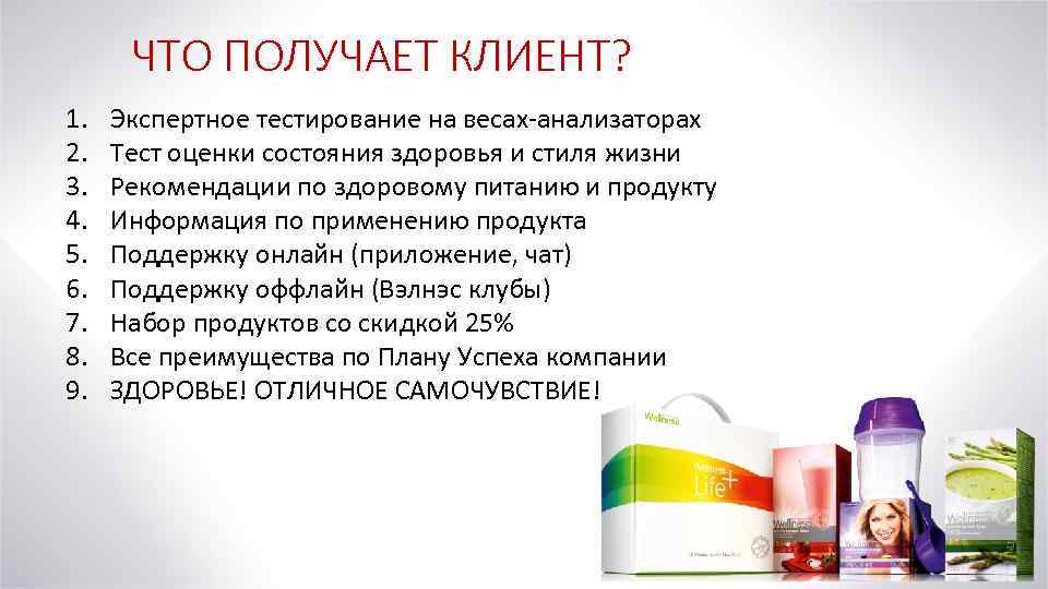 ЧТО ПОЛУЧАЕТ КЛИЕНТ? 1. 2. 3. 4. 5. 6. 7. 8. 9. Экспертное тестирование