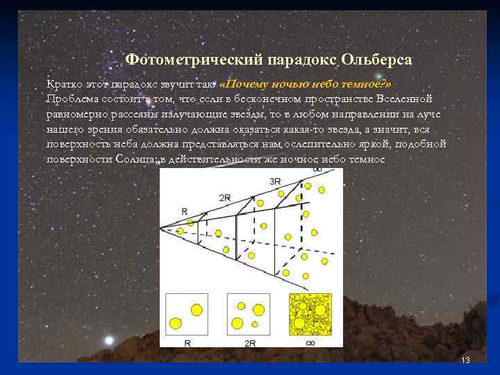 Фотометрический парадокс презентация