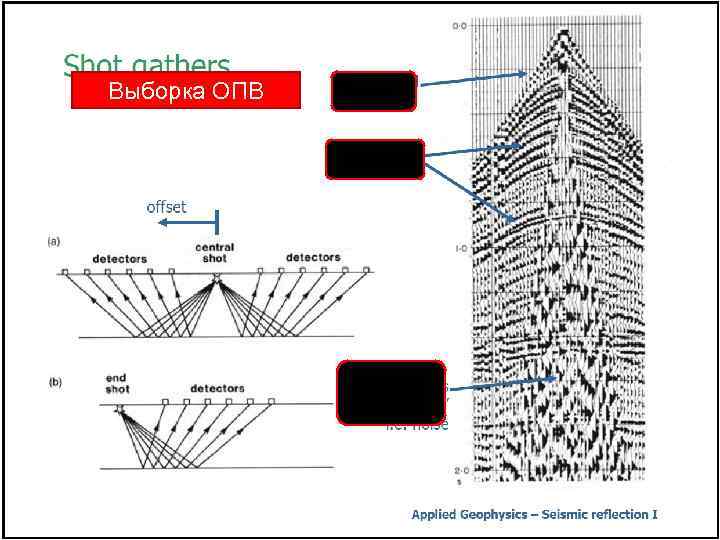Выборка ОПВ Прямая волна Отраженные волны Поверхностная волна 