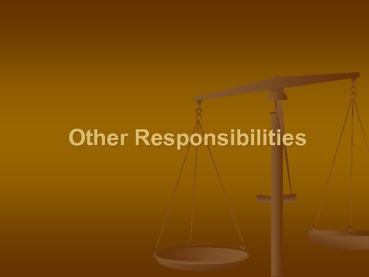 Other Responsibilities 