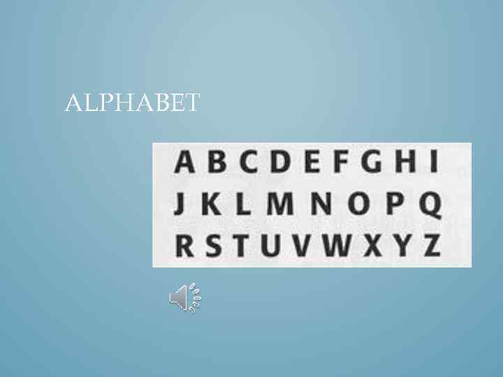 ALPHABET 