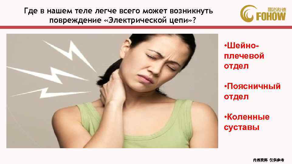 Где в нашем теле легче всего может возникнуть повреждение «Электрической цепи» ? • Шейноплечевой