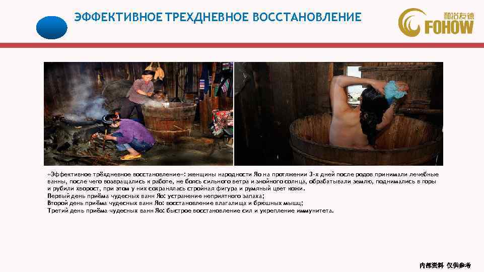 ЭФФЕКТИВНОЕ ТРЕХДНЕВНОЕ ВОССТАНОВЛЕНИЕ «Эффективное трёхдневное восстановление» : женщины народности Яо на протяжении 3 -х