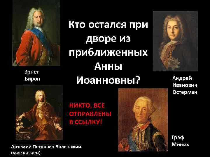 Эрнст Бирон Кто был Кто остался при дворе из приближенных Анны Иоанновны? Андрей Иванович