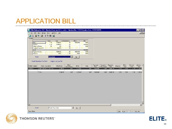 APPLICATION BILL 58 