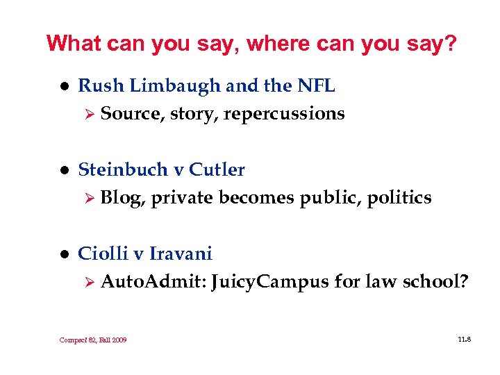 What can you say, where can you say? l Rush Limbaugh and the NFL