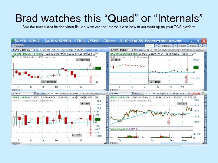 Brad watches this “Quad” or “Internals” See the next slides for the video link