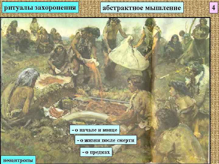 ритуалы захоронения абстрактное мышление - о начале и конце - о жизни после смерти