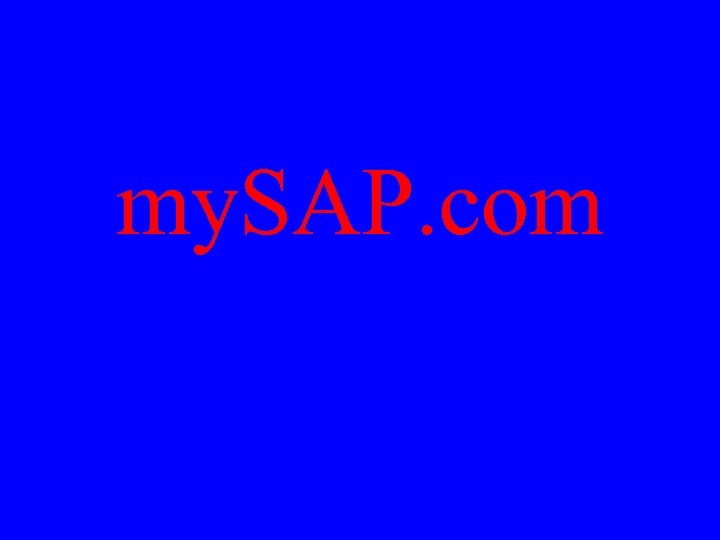 my. SAP. com 