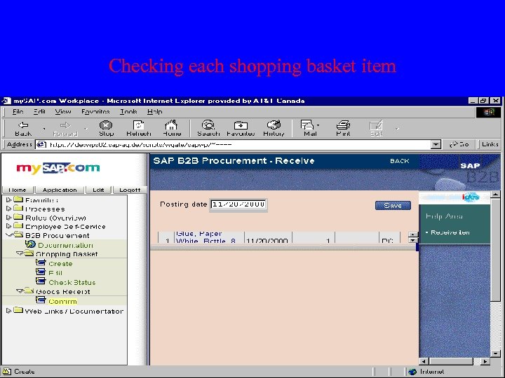 Checking each shopping basket item 