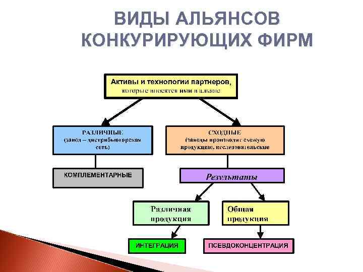 ВИДЫ АЛЬЯНСОВ КОНКУРИРУЮЩИХ ФИРМ 