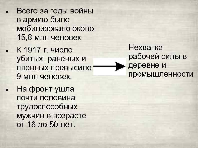  Всего за годы войны в армию было мобилизовано около 15, 8 млн человек