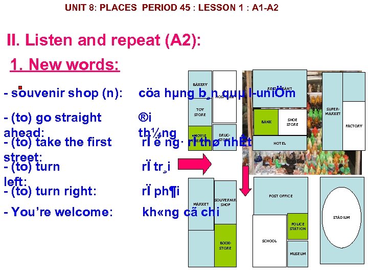 UNIT 8: PLACES PERIOD 45 : LESSON 1 : A 1 A 2 II.